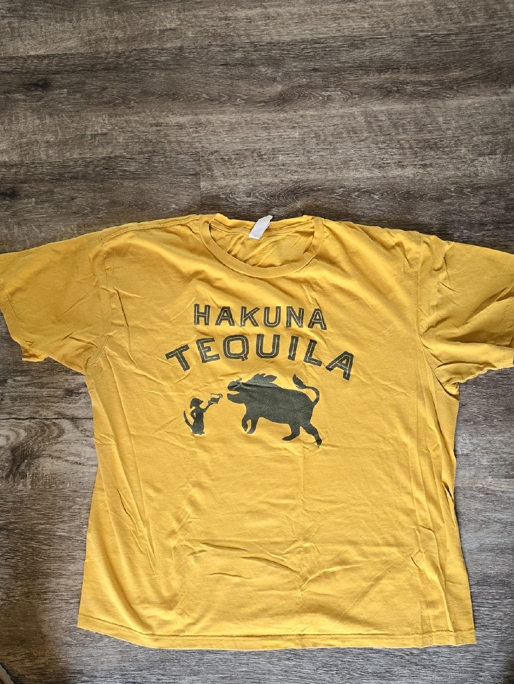 Hakuna Tequila Short Sleeve Tee - Mustard Yellow